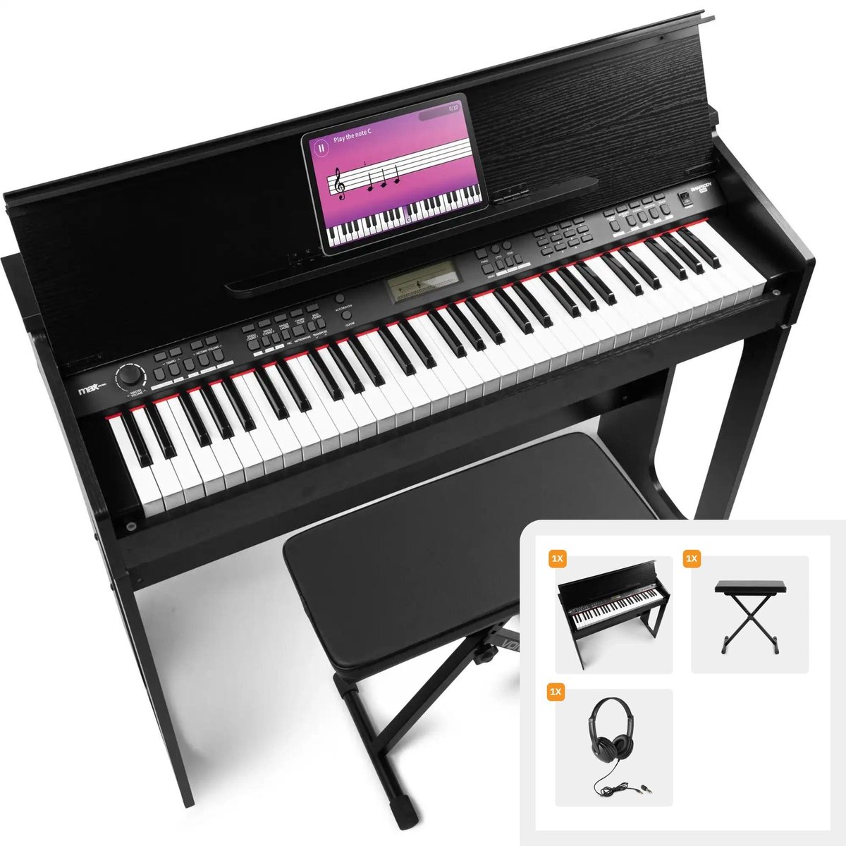 MAX RhapsodyDP61 digitale piano compleet met meubel en accessoires