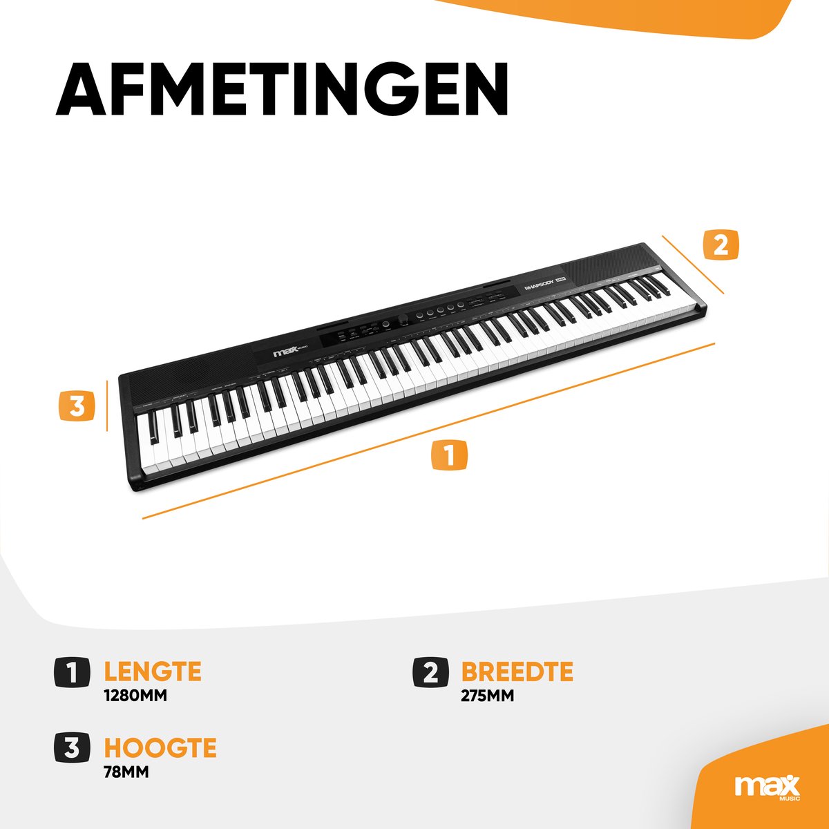 MAX RhapsodyDP88 Digitale Piano 88 toetsen