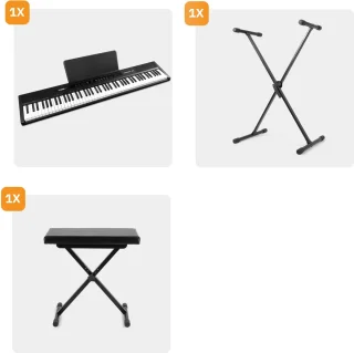 MAX RhapsodyDP88 Digitale Piano 88 toetsen complete set