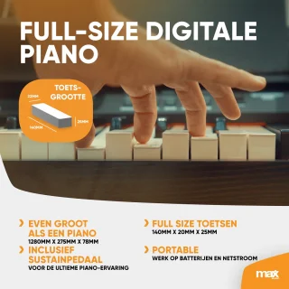 MAX RhapsodyDP88 Digitale Piano 88 Toetsen
