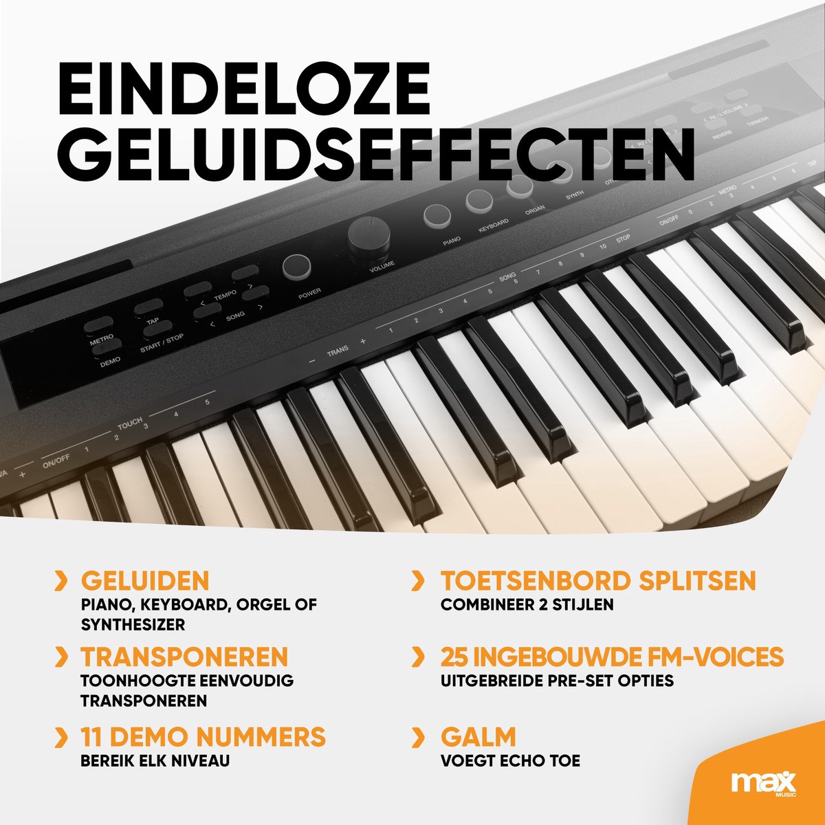 MAX RhapsodyDP88P Digitale Piano 88 toetsen