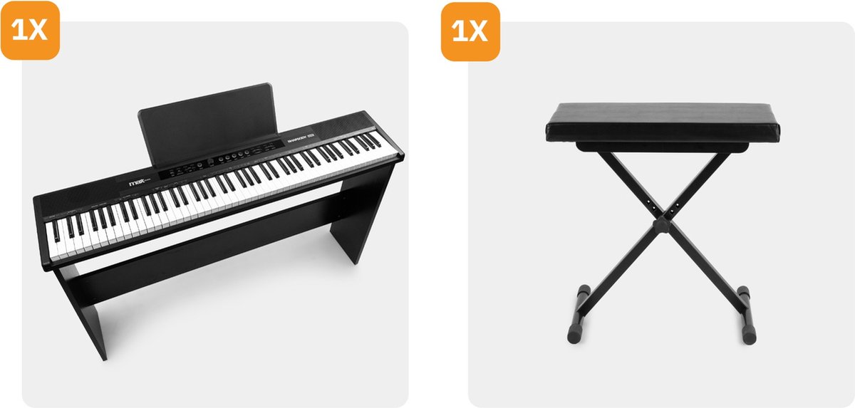 Wat vinden we goed aan de MAX RhapsodyDP88P Digitale Piano met Meubel en Keyboardbankje