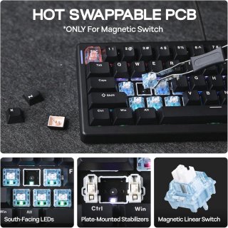 Wat vinden we goed aan de MechLands CIDOO C60 HE Wired Gaming Keyboard (Black)