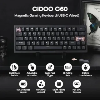 MechLands CIDOO C60 HE Wired Gaming Keyboard