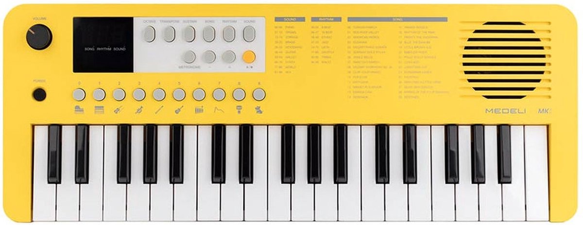 Medeli MK1-YE Keyboard 37 Toetsen Geel