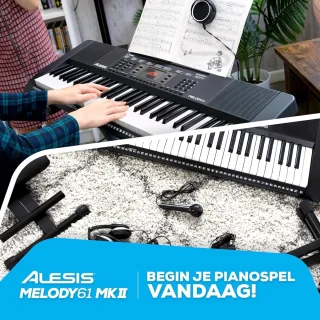 Melody 61 Key Keyboard Beginners Set Zwart