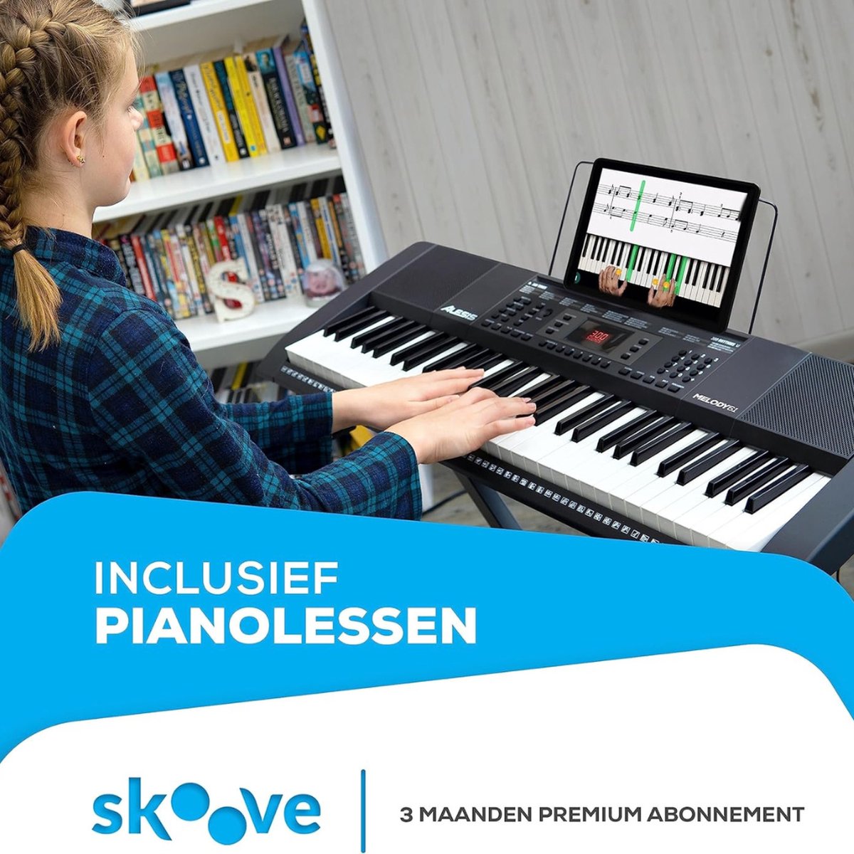 Melody 61 Key Keyboard Beginners Set Zwart