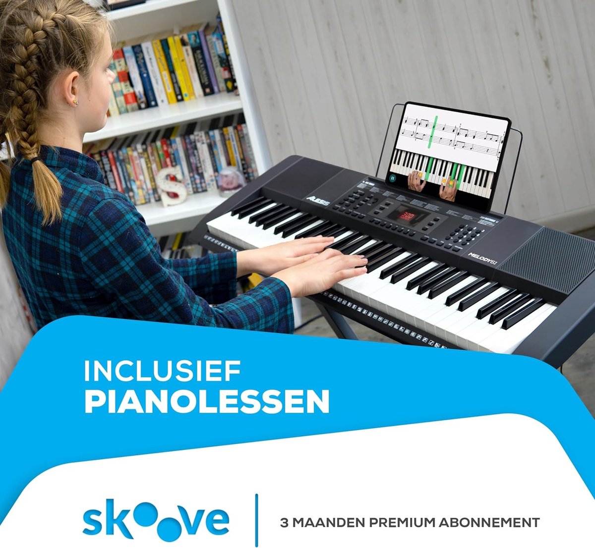 Melody 61 Key Keyboard Beginners Set Zwart