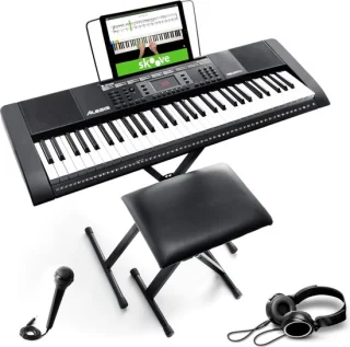 Melody 61 Key Keyboard Beginners Set Zwart