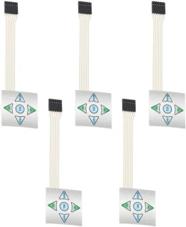 Membraantoetsenbord 5 toetsen - 1x5 matrix-array - ShopVlot