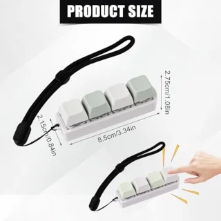Merkloos Keyboard Clicker sleutelhanger, 2 stuks