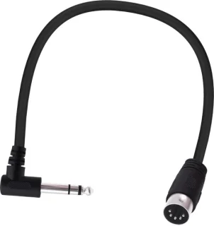 MIDI 5-pins naar 6,35 mm TRS stereo audiokabel - 0,2 m