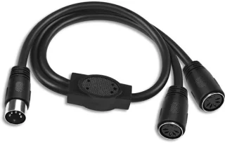 MIDI DIN 5-polige Y-adapterkabel 0,5 m
