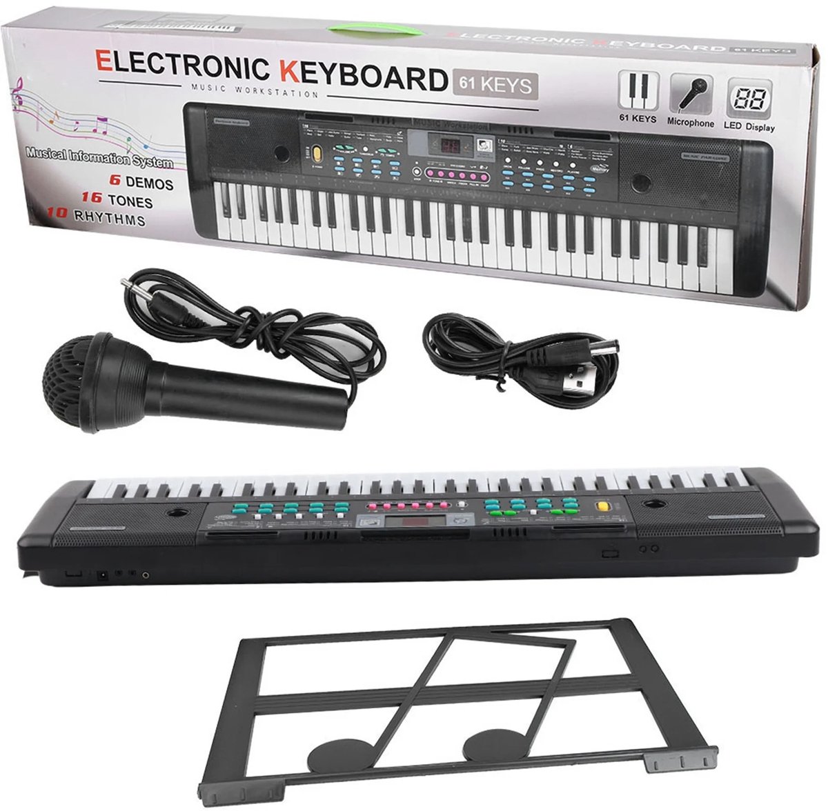 De Mila Shop Digitaal Keyboard 61 Toetsen in één oogopslag