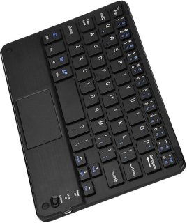 Compact toetsenbord met touchpad en verlichting: mobiel gemak voor media en onderweg
