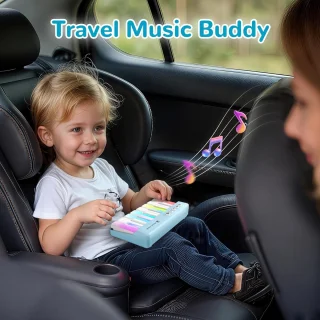 Mini Piano Keyboard - Draagbaar Muziekspeelgoed voor Kinderen (Roze)