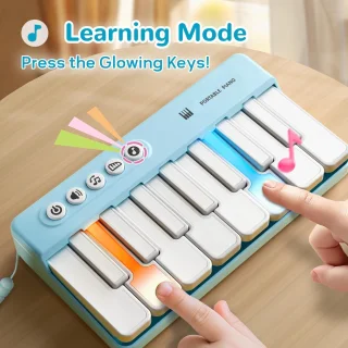 Mini Piano Keyboard - Draagbaar Muziekspeelgoed voor Kinderen (Roze)