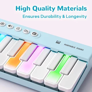 Mini Piano Keyboard - Draagbaar Muziekspeelgoed voor Kinderen (Roze)