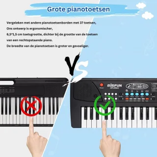 MKSS® Kinder Keyboard Zwart