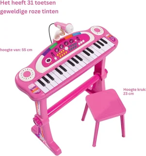 MKSS® Kinder Piano Baby Keyboard Roze