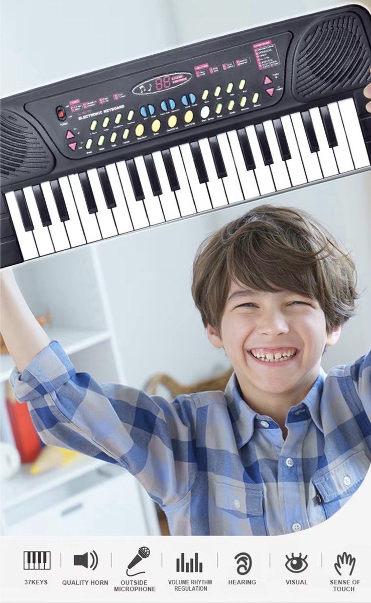 OodBlue Piano Keyboard 37 Toetsen Kinderkeyboard