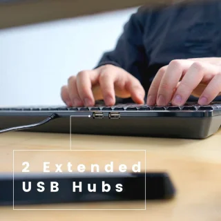 Perixx PERIBOARD-220H US Wired Compact USB Keyboard