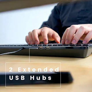 Perixx PERIBOARD-220H Wired USB Keyboard - US Layout