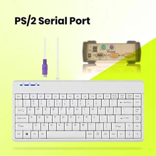 Perixx PERIBOARD-409PW Mini Wired PS/2 Keyboard