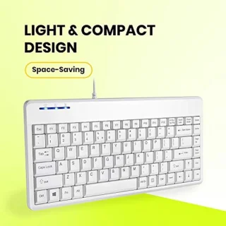 Perixx PERIBOARD-409PW Mini Wired PS/2 Keyboard