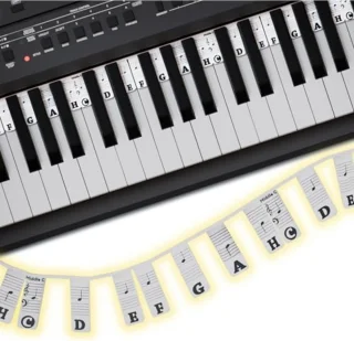 Piano Oplegger Siliconen Toetsenbelettering 61 & 88 Toetsen Zwart/Wit