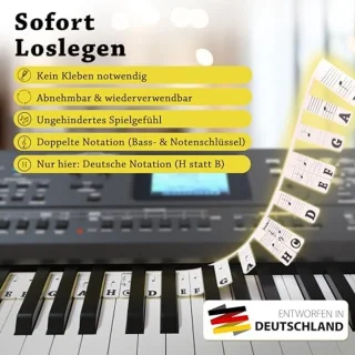 Piano Oplegger Siliconen Toetsenbelettering 61 & 88 Toetsen Zwart/Wit