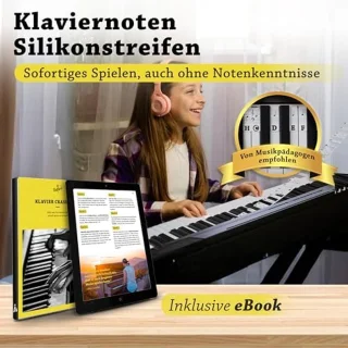 Piano Oplegger Siliconen Toetsenbelettering 61 & 88 Toetsen Zwart/Wit