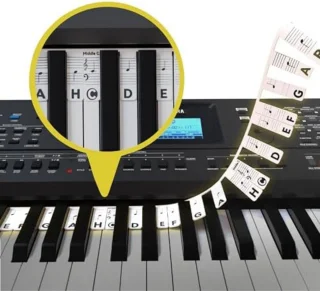 Piano Oplegger Siliconen Toetsenbelettering 61 & 88 Toetsen Zwart/Wit
