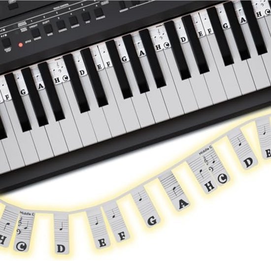 Piano Oplegger Siliconen Toetsenbelettering 61 & 88 Toetsen Zwart/Wit review