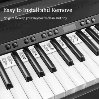 Piano Stickers 88 Toetsen Zwart Herbruikbaar Silicone