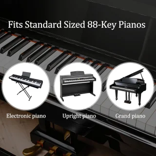 Piano Stickers 88 Toetsen Zwart Herbruikbaar Silicone