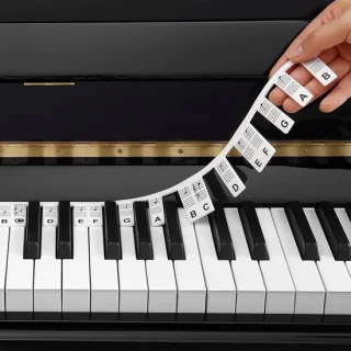 Piano Stickers 88 Toetsen Zwart Herbruikbaar Silicone