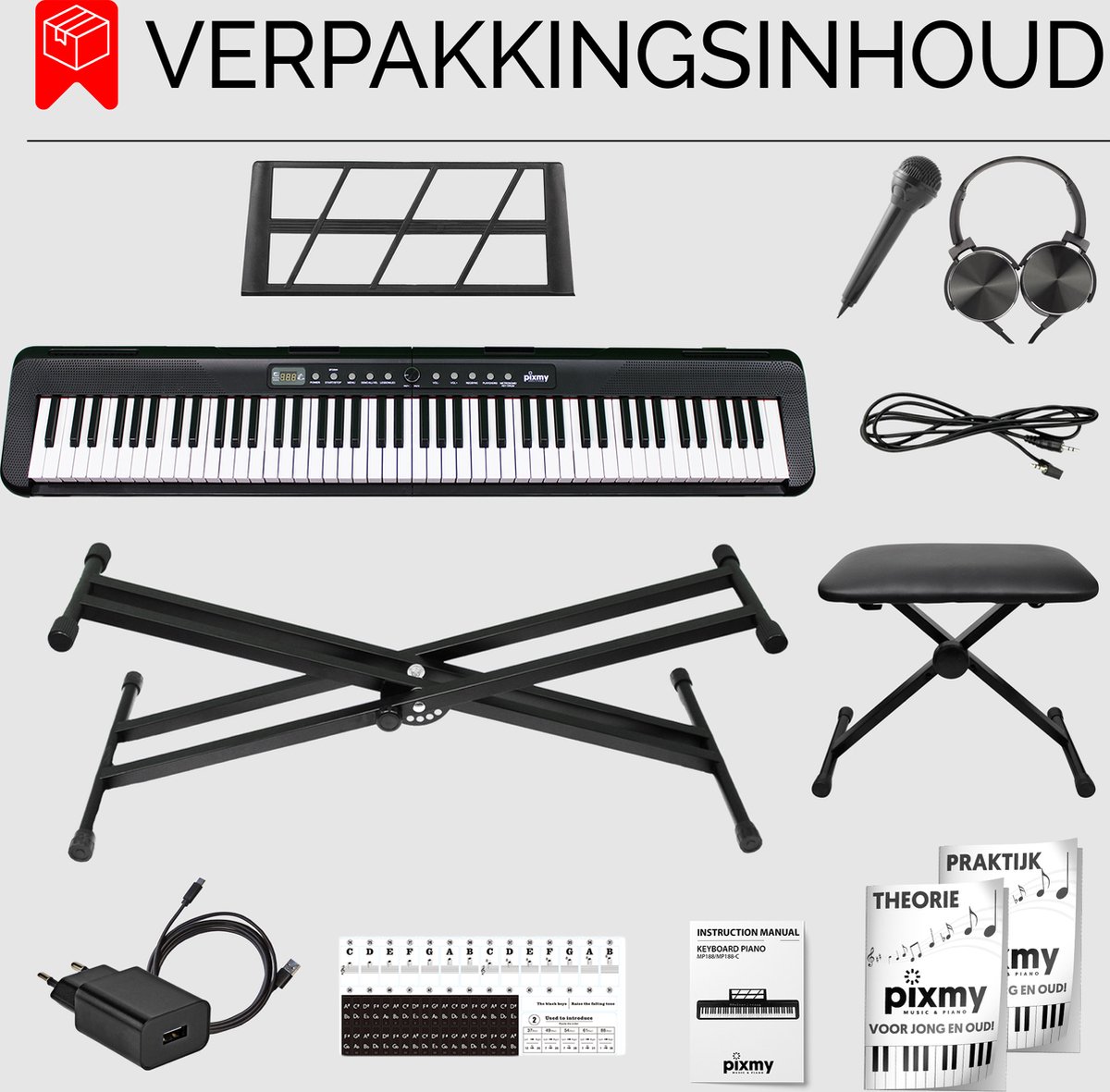 PIXMY MP188 COMPLEET Digitale Piano 88 Toetsen