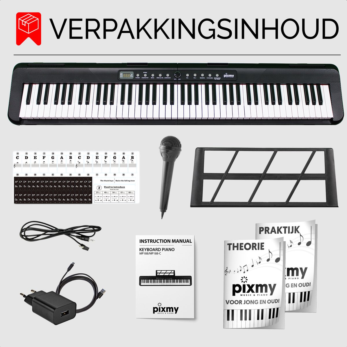 PIXMY MP188(KO) Keyboard Piano 88 Keys