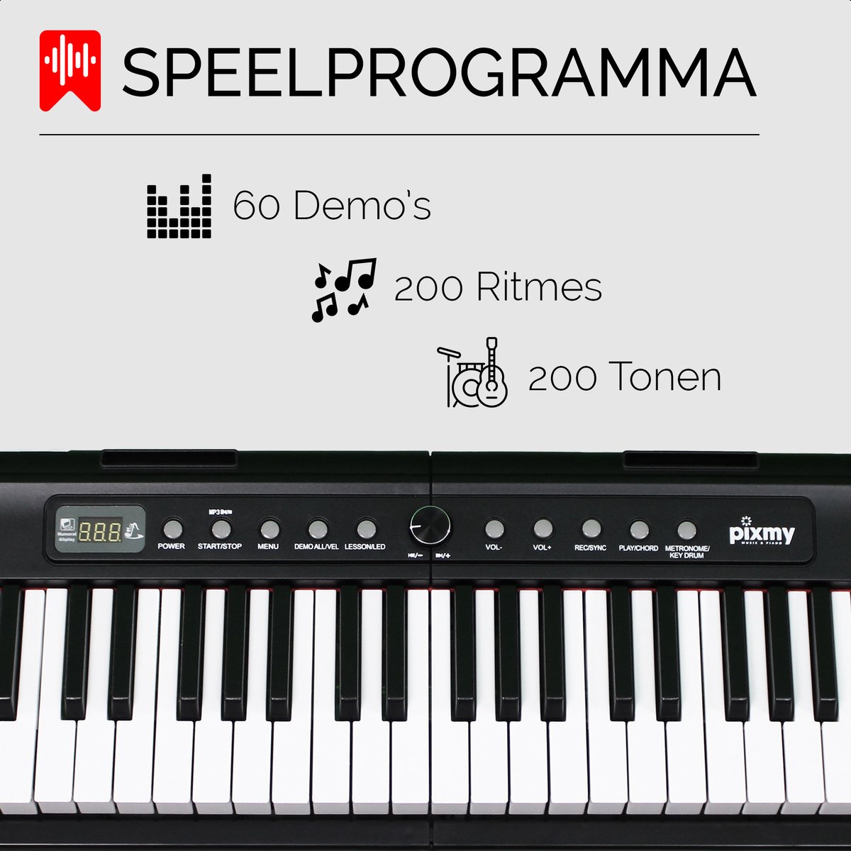 PIXMY MP188(KO) Keyboard Piano 88 Keys