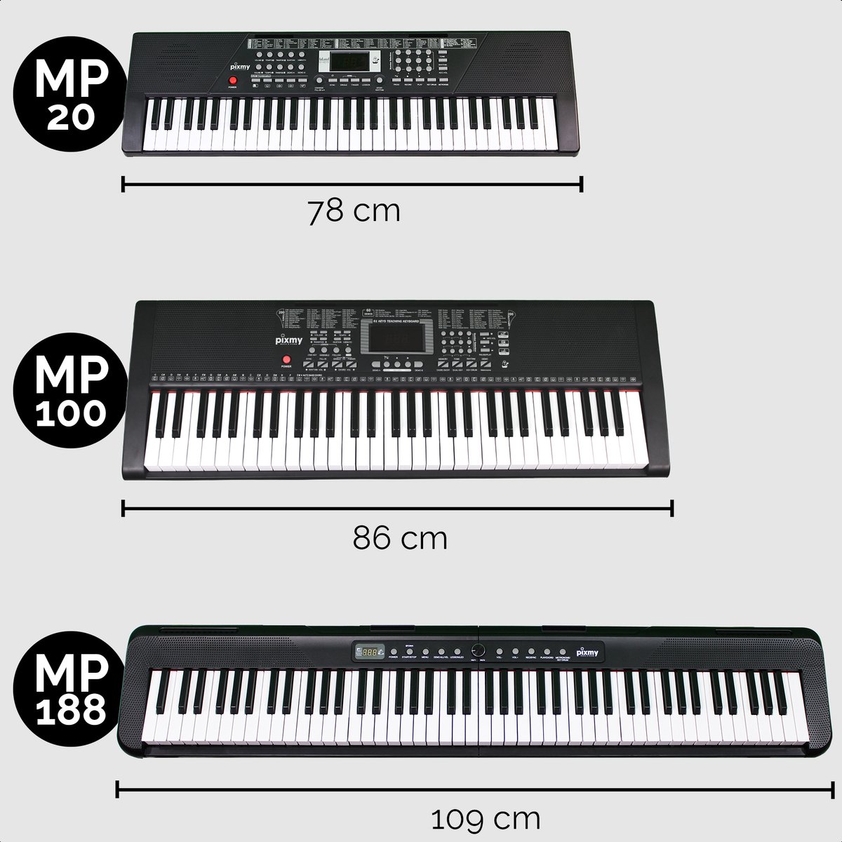 PIXMY MP20 Keyboard Piano 61 toetsen