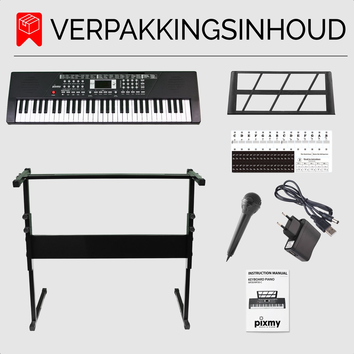 PIXMY MP20 Keyboard Piano 61 toetsen