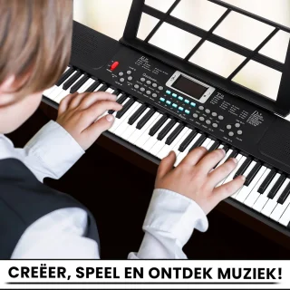 PlayOn Keyboard Digitale Piano 61 Toetsen Zwart