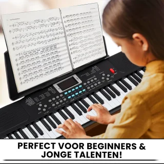 PlayOn Keyboard Digitale Piano 61 Toetsen Zwart