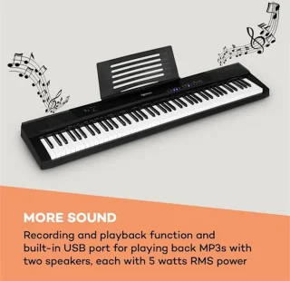 Preludio 88-toetsen keyboard zwart