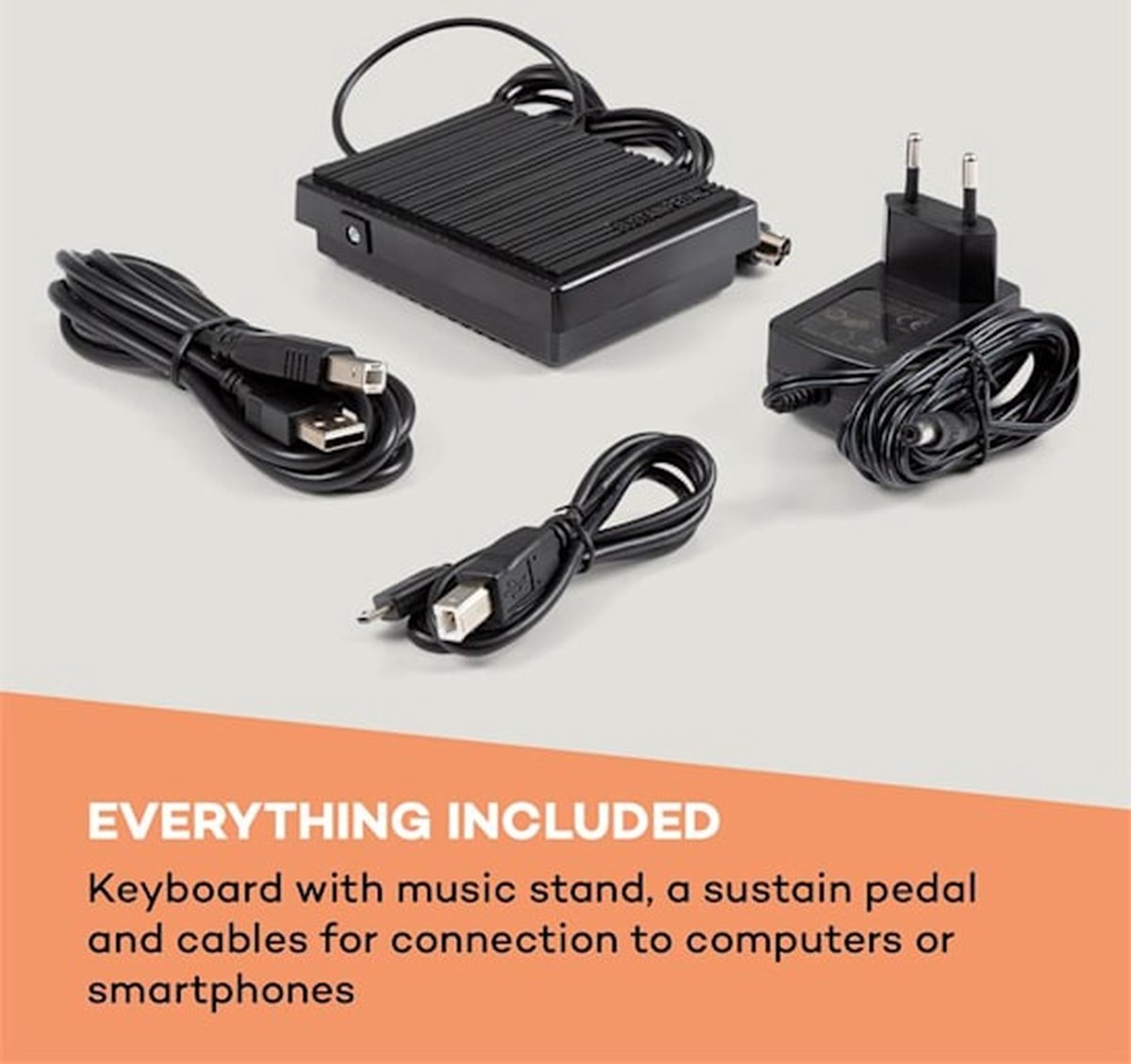 Preludio 88-toetsen keyboard zwart