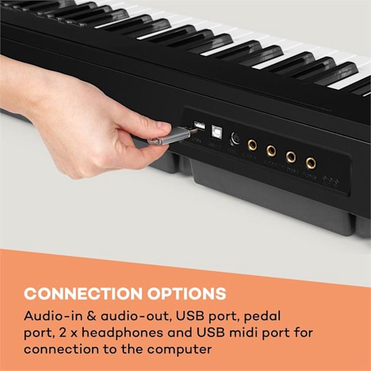 Preludio 88-toetsen keyboard zwart