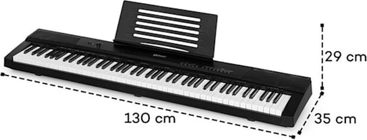 Preludio 88-toetsen keyboard zwart