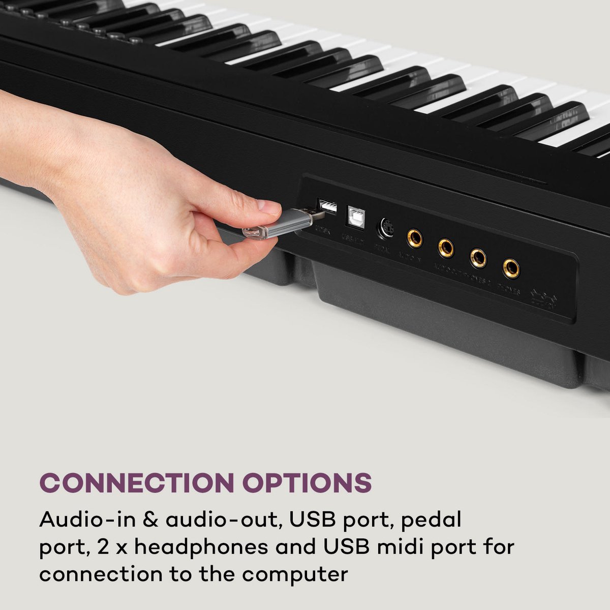 Preludio 88-toetsen keyboard zwart