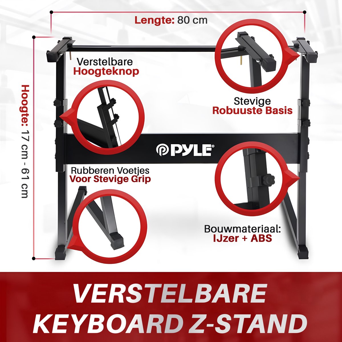Pyle 61-Toetsen Elektrisch Keyboard Set